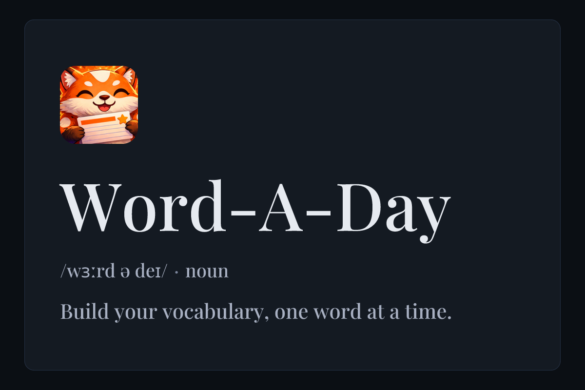Word-a-Day — A daily vocabulary game